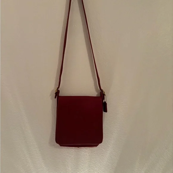 COPY - COACH Like Red Leather Crossbody Carrier - Picture 3 of 6
